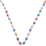 Brass Evil Eye Charm Chain for Jewelry Making