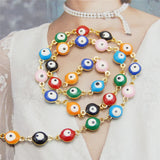 Brass Evil Eye Charm Chain for Jewelry Making
