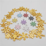 Snowflake Charms Mix & Enamel Alloy Pendant Bracelet Jewelry Making