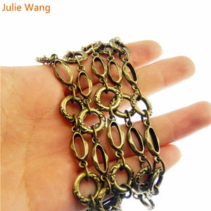 1m Antique Bronze Metal Chain for Necklace Bracelet DIY Jewelry Making