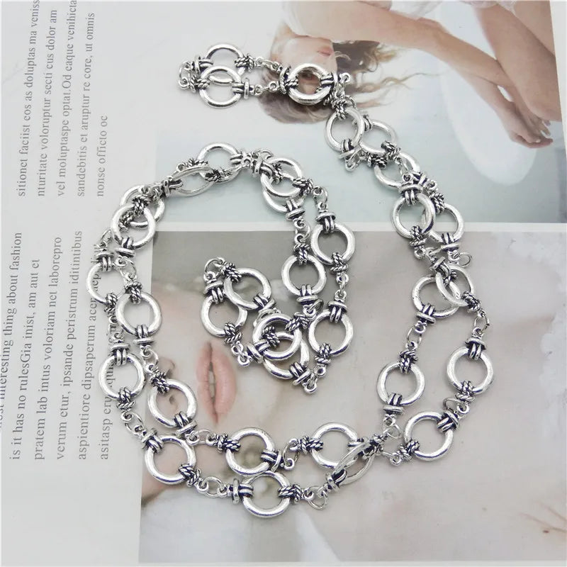 1m Antique Bronze Metal Chain for Necklace Bracelet DIY Jewelry Making