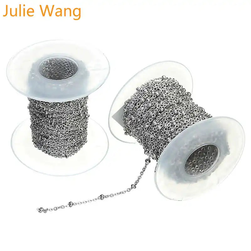 1.5/2mm Stainless Steel Cross O Chain Necklace Chain