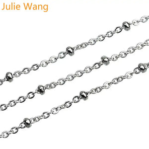 1.5/2mm Stainless Steel Cross O Chain Necklace Chain