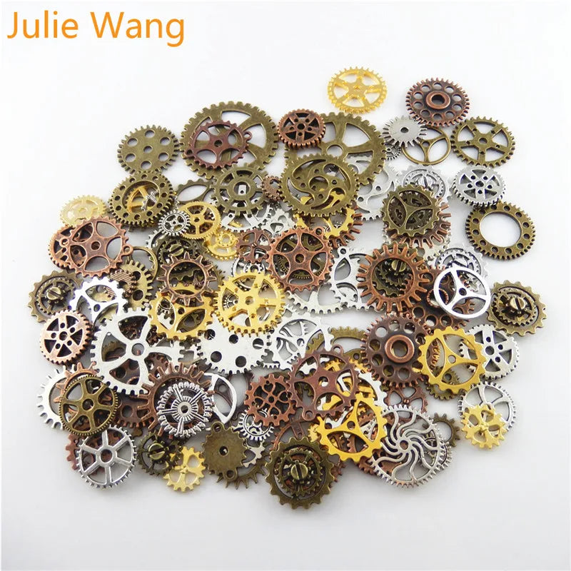 100g/Pack Steampunk Gears Randomly Mix Pendant Alloy DIY Charms