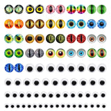 1040PCS Glass Animal Eyes & Plastic Doll Eye Googly Toy Making Accessory