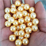 10PCS Half Drilled Shell Pearl Round Beads 6-14mm Spacer Bead Bracelet Accessory