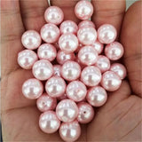 10PCS Half Drilled Shell Pearl Round Beads 6-14mm Spacer Bead Bracelet Accessory