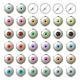 10PCS 8-30mm Human Eye Buttons Glass Round Pupil Cabochons K Base Toy Doll