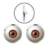 10PCS 8-30mm Human Eye Buttons Glass Round Pupil Cabochons K Base Toy Doll