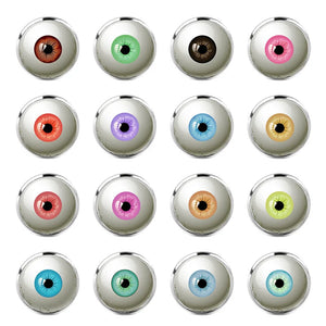 10PCS 8-30mm Human Eye Buttons Glass Round Pupil Cabochons K Base Toy Doll