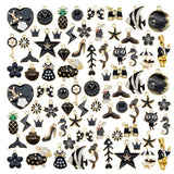 Julie Wang 10PCS Enamel Charms Mixed Pendants Necklace Earrings