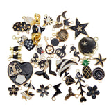 Julie Wang 10PCS Enamel Charms Mixed Pendants Necklace Earrings