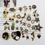 Julie Wang 10PCS Enamel Charms Mixed Pendants Necklace Earrings
