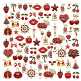 Julie Wang 10PCS Enamel Charms Mixed Pendants Necklace Earrings