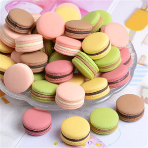 10PCS Resin Macaron Charms Cake Dessert Random Colors
