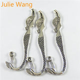 10pcs Mermaid Charms Bookmarks Pendant Antique Silver DIY Jewelry Accessory