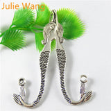 10pcs Mermaid Charms Bookmarks Pendant Antique Silver DIY Jewelry Accessory