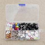 142PCS Halloween Skull Beads & Charms Set for Jewelry Making