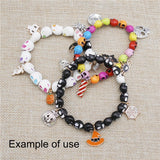 142PCS Halloween Skull Beads & Charms Set for Jewelry Making