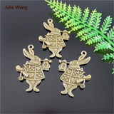 15PCS Antique Bronze Rabbit Charms Pendants Jewelry Findings