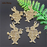 15PCS Antique Bronze Rabbit Charms Pendants Jewelry Findings