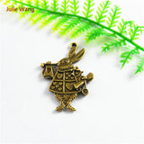 15PCS Antique Bronze Rabbit Charms Pendants Jewelry Findings