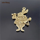 15PCS Antique Bronze Rabbit Charms Pendants Jewelry Findings
