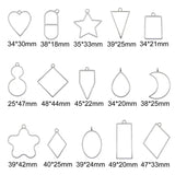 15PCS Geometric Shape Mold Epoxy Casting Charms