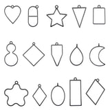 15PCS Geometric Shape Mold Epoxy Casting Charms