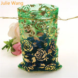 20PCS High Chiffon Jewelry Organza Packaging Bag for Wedding Party Gift