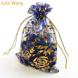 20PCS High Chiffon Jewelry Organza Packaging Bag for Wedding Party Gift