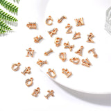 26PCS Bling Alphabet Letter Charms A-Z Rhinestone Pendant Earring Bracelet