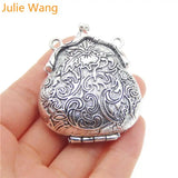 2pcs Antique Frog Memory Locket Charms for Essential Oil Diffuser Jewelry