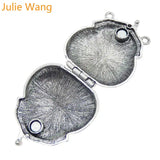 2pcs Antique Frog Memory Locket Charms for Essential Oil Diffuser Jewelry