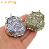 2pcs Antique Frog Memory Locket Charms for Essential Oil Diffuser Jewelry
