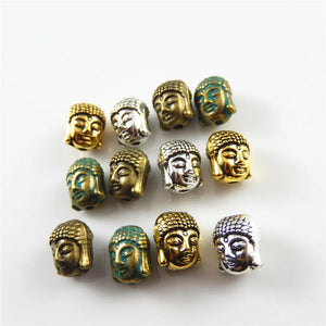 30pcs Buddha Head Charms Necklace Bracelet Craft Beads