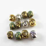 30pcs Buddha Head Charms Necklace Bracelet Craft Beads