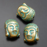 30pcs Buddha Head Charms Necklace Bracelet Craft Beads
