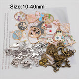 40PCS Cat Charms Enamel & Alloy Animal Pendants Necklace Accessory