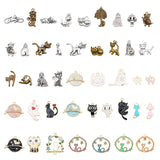40PCS Cat Charms Enamel & Alloy Animal Pendants Necklace Accessory