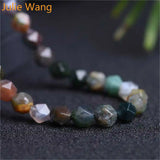 46PCS 8mm Crystal Stone Geometric Faceted Spacer Beads Jewelry Making
