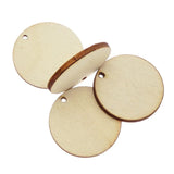 Julie Wang 50PCS Wood Charms Blank Unfinished Wooden Slice Pendant Jewelry Makin