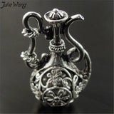 6PCS Flower Wine Pot Bottle Flagon Charms Pendants Vintage Style 37*20*14mm