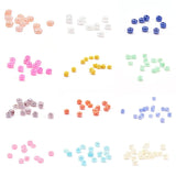 7500PCS 3mm Glass Seed Round Beads Mixed 15 Colors Loose Spacer Bead