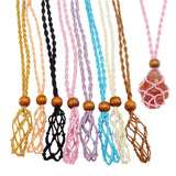 Braided Necklace Cord Stone Holder Adjustable Wax Rope Raw Jewelry Making