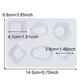 Silicone Mold Geometric Heart Drop Leaf Star Shape Epoxy Cabochons Casting Mould