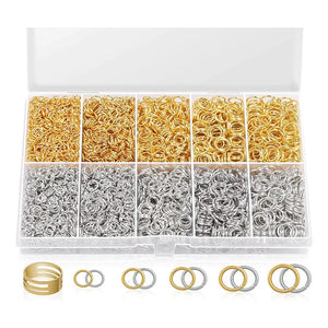 4600Pcs Jump Rings+Tools for Jewelry Making Gold+Silver