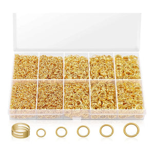 4600Pcs Jump Rings for Jewelry Making Open/Assorted Sizes and Colors