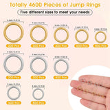4600Pcs Jewelry Making Jump Rings for DIY Crafts, Gold+Silver
