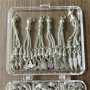 JunKang 18pcs Feather Moon Star Leaf Tassel Pendant for DIY Jewelry